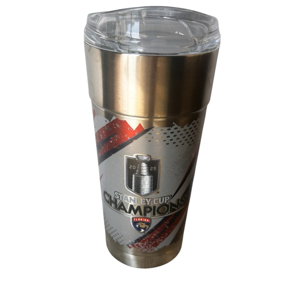 New Florida Panthers Stanley Cup Champions 2025 24 oz travel mug Tumbler fandom